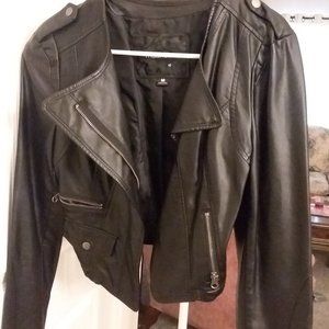 Black faux leather jacket